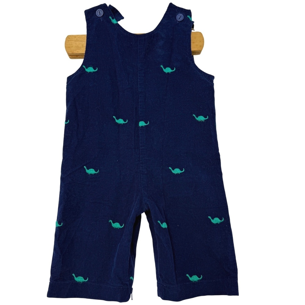Funtasia Too Dallas Dinosaur Embroidered Jumpsuit 12M USA Cotton Corduroy Baby